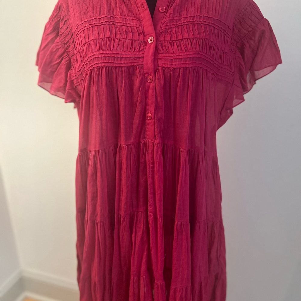Isabel Marant Fuchsia Button-Up Blouse